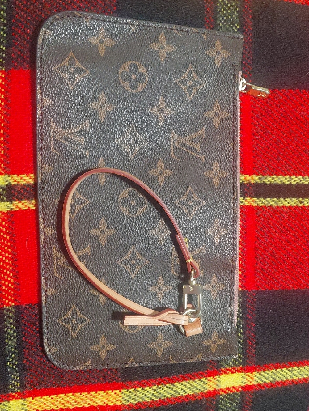 Louis Vuitton Brown Monogram Wristlet Clutch - Picture 1 of 9